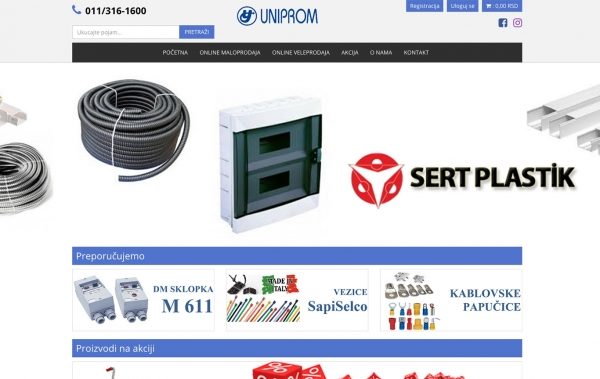 izrada sajta, cena izrade sajtaUniprom